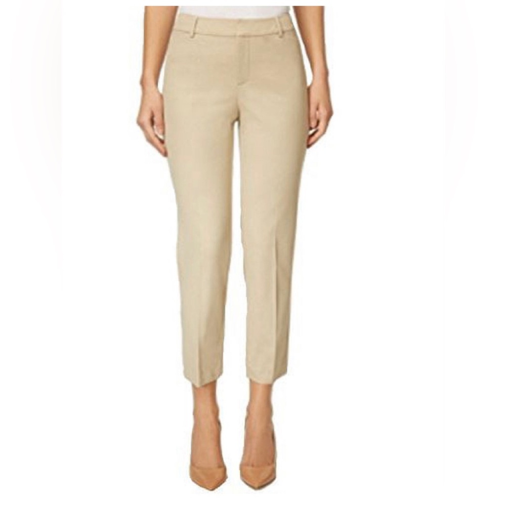 Charter Club Tummy Slimming Crop‎ Pants Beige Khaki Size 10 NEW